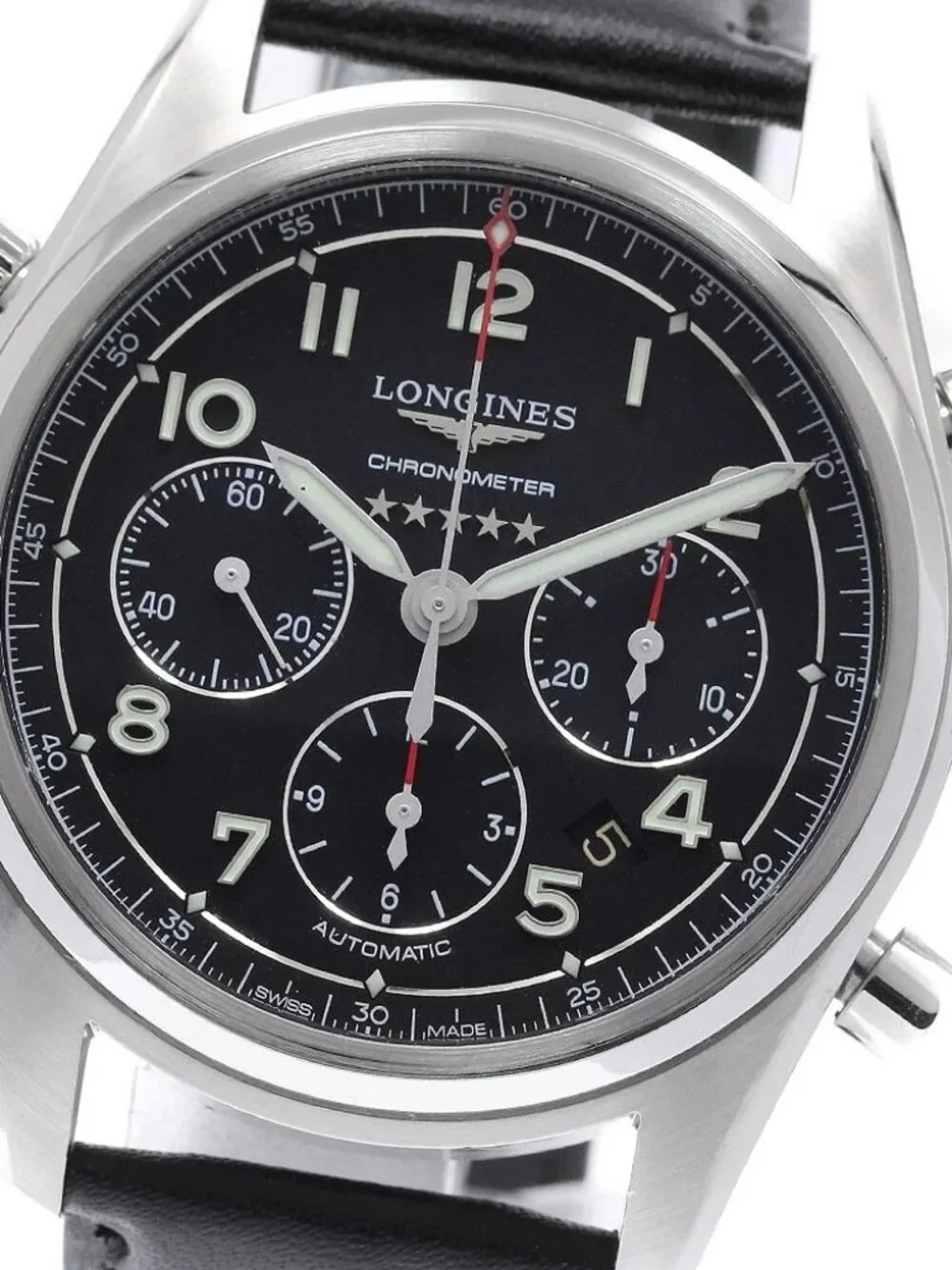 LONGINES Spirit L3.820.4 Chronograph black Dial Automatic Men's Watch_970925